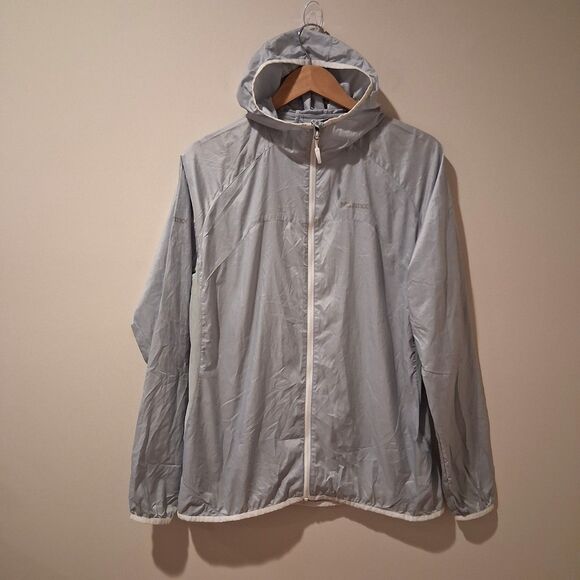 Marmot Trail Wind Hoody Lightweight Running Full Zip Jacket Womens XL Gray - Picture 1 of 9